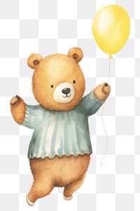 PNG Cute bear dancing balloon toy  