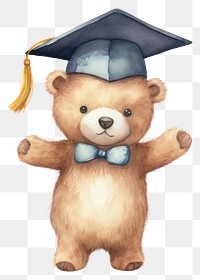 PNG Bear jumping graduation cartoon toy  