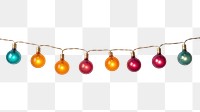 PNG Glowing christmas lights bead illuminated