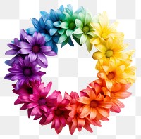 PNG Flower wreath petal plant. AI generated Image by rawpixel.