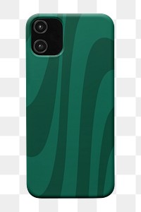 Green smartphone case png, transparent background