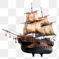 PNG A magical flying pirate ship watercraft sailboat vehicle