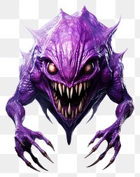 PNG Fantasy monster purple white background representation
