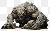 PNG Stone monster sculpture statue animal. AI generated Image by rawpixel.