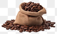PNG Coffee beans bag white background freshness. AI generated Image by rawpixel.