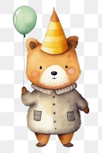 PNG Baby fox balloon cartoon cute. AI generated Image by rawpixel.
