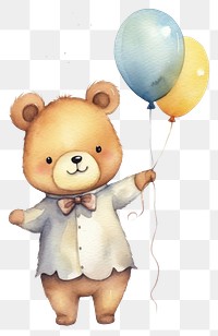 PNG Baby animal balloon cartoon cute. 