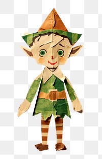 PNG Elf art paper toy. AI generated Image by rawpixel.