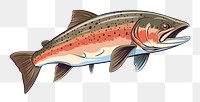 PNG Trout fish drawing animal white background. AI generated Image by rawpixel.