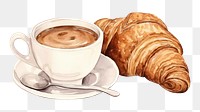 PNG Croissant cup coffee drink