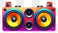 PNG Music a speaker stereo white background loudspeaker. AI generated Image by rawpixel.