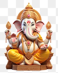 PNG 3d cartoon ganesh realistic representation spirituality creativity