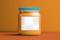 Peanut butter jar png mockup, transparent design