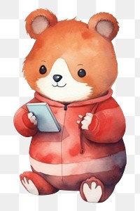 PNG Panda cute toy red. AI generated Image by rawpixel.