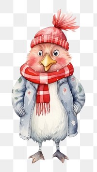 PNG Winter chicken animal bird. 