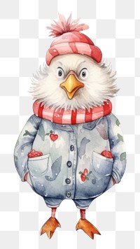 PNG Winter chicken animal bird. 