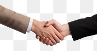 PNG A business handshake white background agreement greeting. AI generated Image by rawpixel.