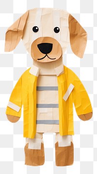 PNG Cute dog wearing mummy craft toy  