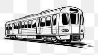 PNG Subway train drawing vehicle railway. AI generated Image by rawpixel.