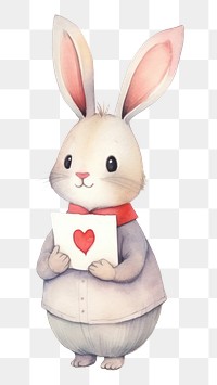 PNG Rabbit love letter mammal animal cute. 