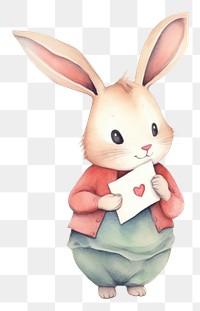 PNG Rabbit love letter mammal animal cute. 