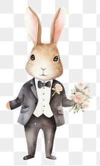 PNG Cute rabbits wedding animal rodent mammal. 