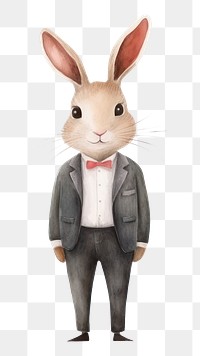 PNG Cute rabbits wedding animal figurine rodent. AI generated Image by rawpixel.