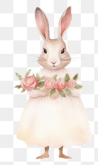 PNG Cute rabbits wedding animal rodent mammal. 