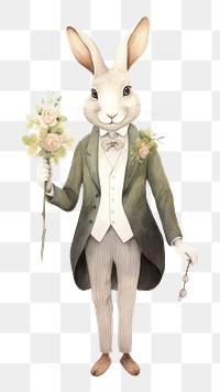 PNG Rabbit groom animal mammal flower. 