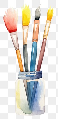 PNG  Paint storkes brush white background paintbrush. AI generated Image by rawpixel.