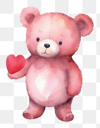 PNG Teddy bears hug heart love toy. 