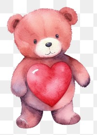 PNG Teddy bears hug heart love toy. 