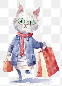 PNG Cat shopping animal bag handbag. 