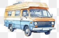 PNG Camping car vehicle minibus van. AI generated Image by rawpixel.