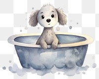PNG Dog bath bathtub mammal animal. AI generated Image by rawpixel.