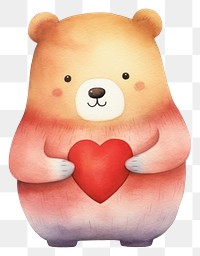 PNG Bear love anthropomorphic mammal animal. 