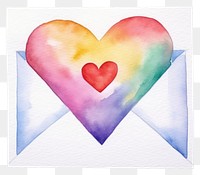 PNG Rainbow love letter heart white background creativity. 