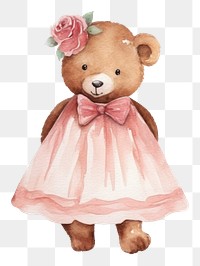 PNG Teddy bears married wedding dress toy. 