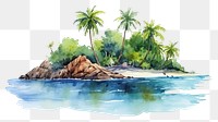 PNG Tropical island outdoors tropics nature. AI generated Image by rawpixel.