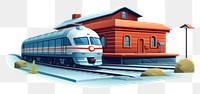 PNG Train station locomotive vehicle railway. AI generated Image by rawpixel.