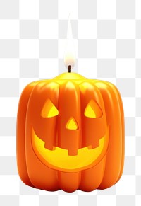 PNG Halloween candle anthropomorphic jack-o'-lantern. AI generated Image by rawpixel.