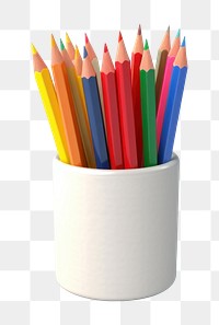 PNG Pencil holder white background arrangement paintbrush. AI generated Image by rawpixel.