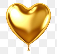 PNG Balloon heart gold love. 