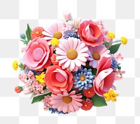 PNG Flower bouquet petal plant AI generated Image by rawpixel