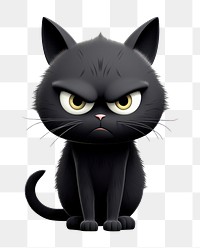 PNG Black cat cartoon animal mammal. 