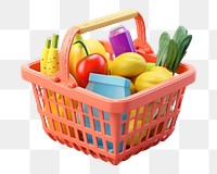 PNG Basket grocery white background supermarket. AI generated Image by rawpixel.