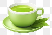 PNG Green tea Japanese cup saucer. 