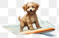 PNG  Dog surfing mammal animal. AI generated Image by rawpixel.