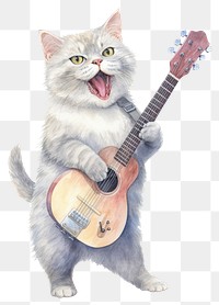 PNG Guitar mammal pet cat. 