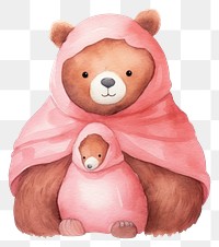 PNG Mother bear cartoon mammal cute. 